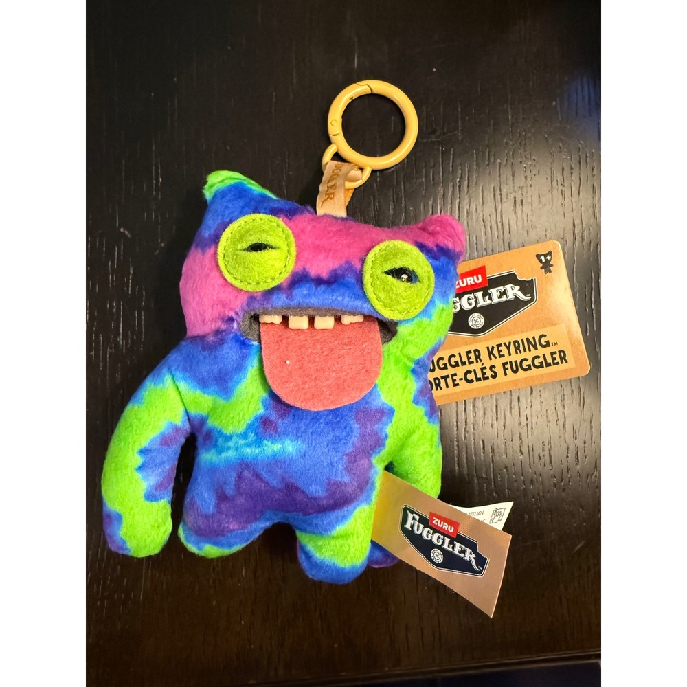 Zuru Fuggler Keyring Monster Unisex OS Blue Green Pink NEW Tie Dye Teeth Clip On